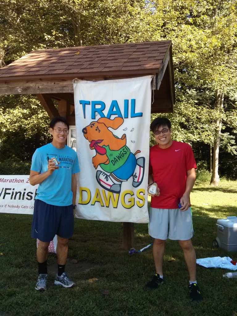 Two idiots running trail half marathon for the first time.