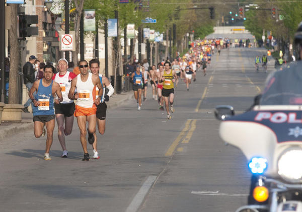 Green Street in Champaign! This is around mile 2.