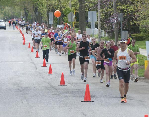 They only close part of the street during the second half of the marathon.