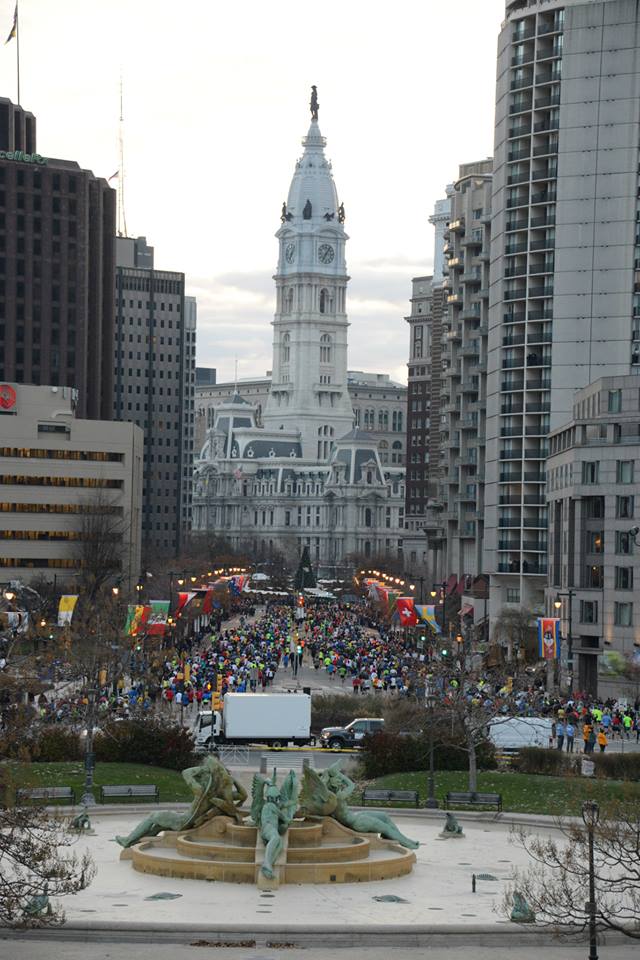 Mile 1.  (c) 2014 GORE-TEX® Philadelphia Marathon