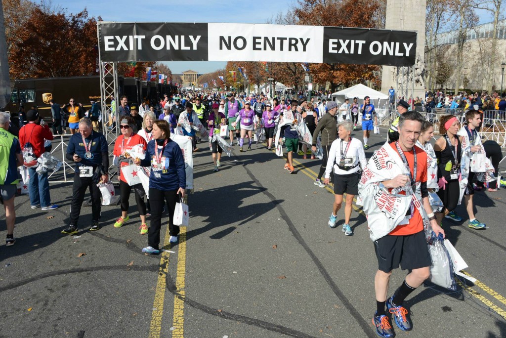 I really hate the one way traffic.  (c) 2014 GORE-TEX® Philadelphia Marathon