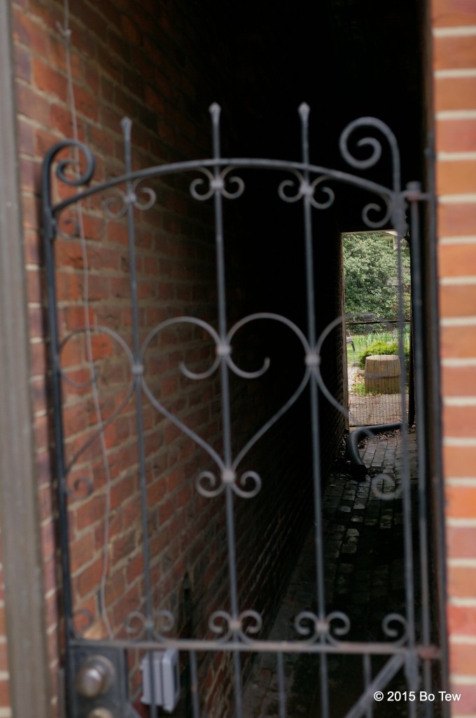 Back alley to private backyard.