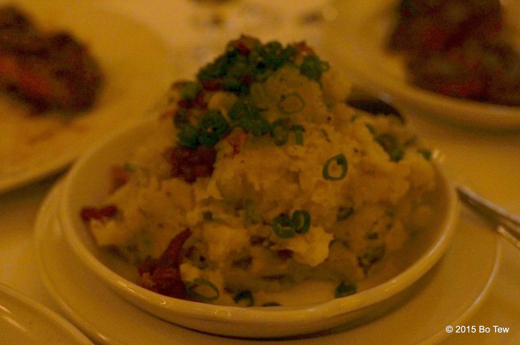 This smashed potato side may look tiny but it is gigantic.