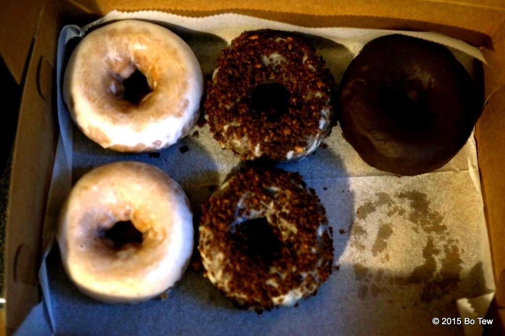 Chocolate Ecclair, Milk and Coffee, Dark Chocolate glazed. Doesn't matter who's who. They all are equally yummy.