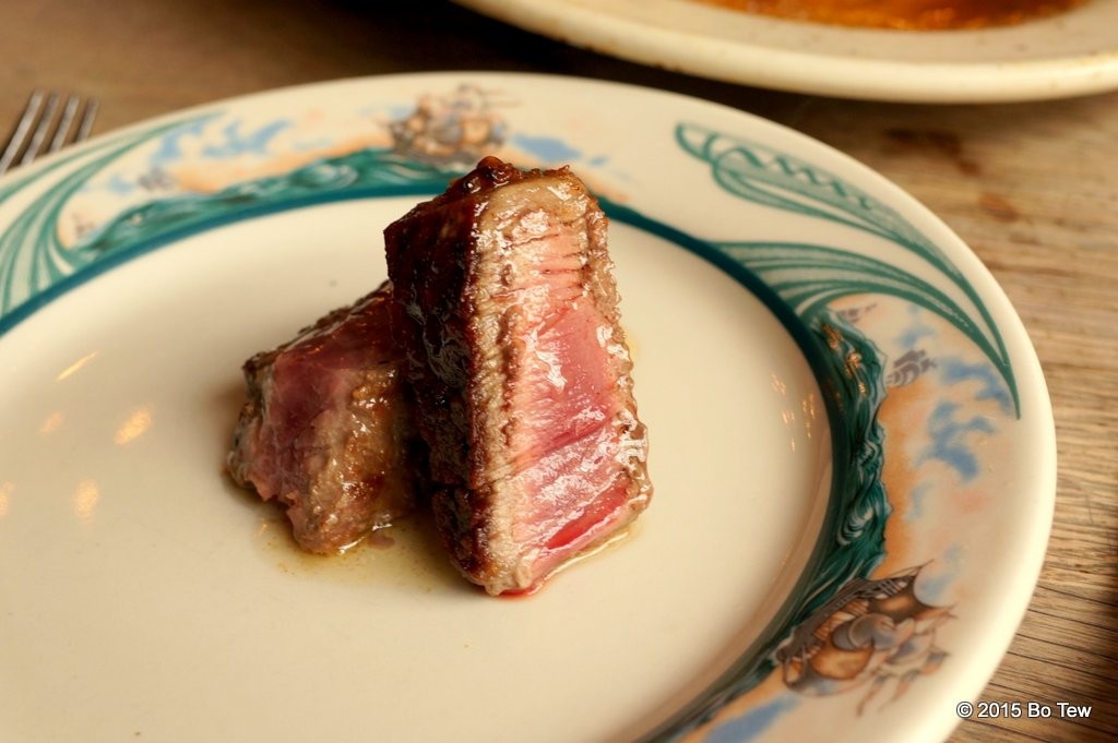 My server posed these two sliced of meat.