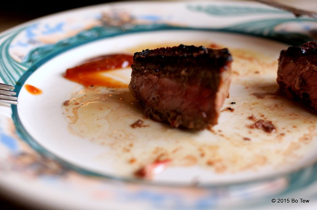 Cross-section of a porterhouse @ Peter Luger's.