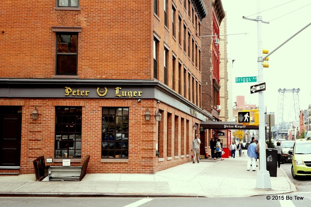 Peter Luger's, at the corner of happy and awesomeness.