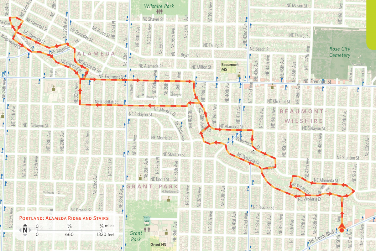 PDX: Alameda Ridge Stairs – Let's go into the midnight.